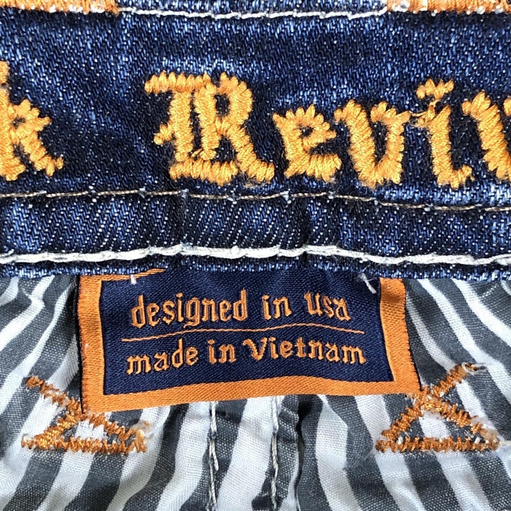 Rock Revival Easy Straight Jeans Womens 26 Blue Med Wash Stretch Rhinestone - Picture 11 of 16